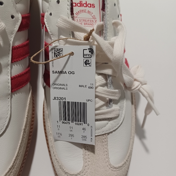 Adidas Samba Og White and Red Sneakers - Picture 3 of 6
